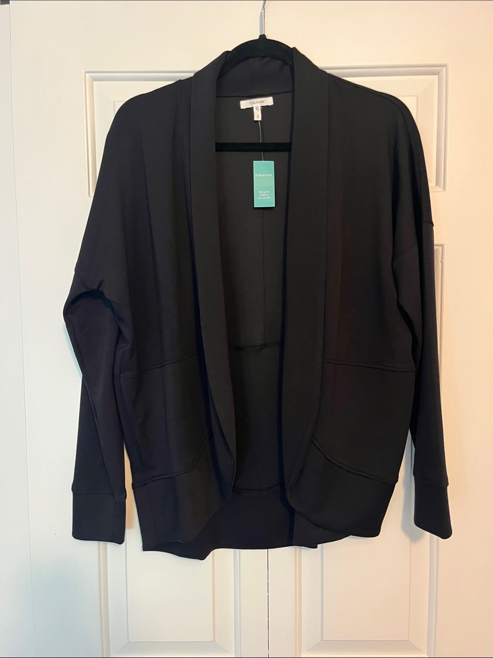 Maurices Scuba Style Black Cardigan